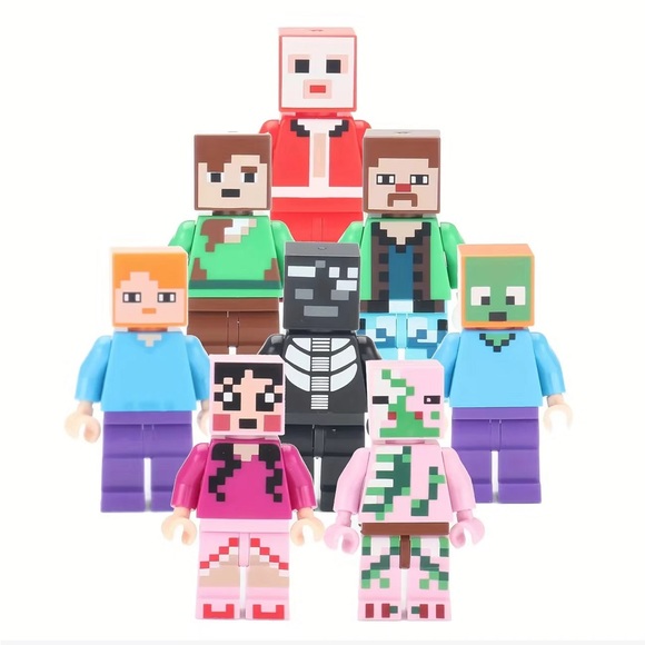 Minecraft minifigures set of 8 Lego Compatible - Picture 2 of 3